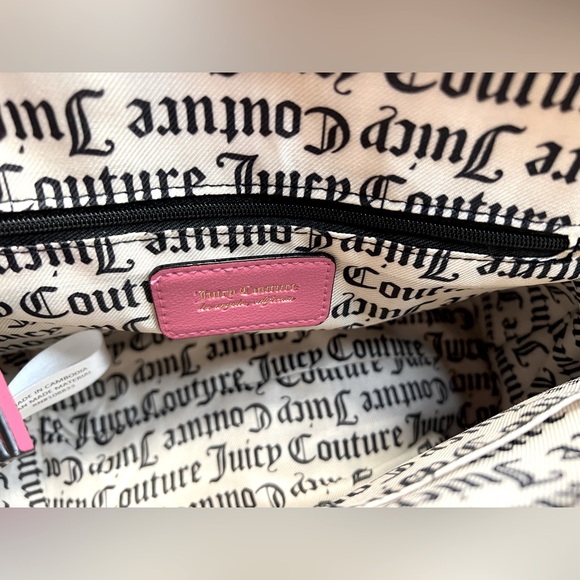 Juicy Couture Los Angeles NWT Pink Signature Juicy Satchel Crossbody Bag (P060) - Picture 6 of 9
